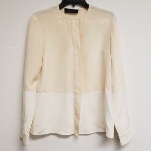 Derek Lam Cream Silk Crewneck Top Size 4